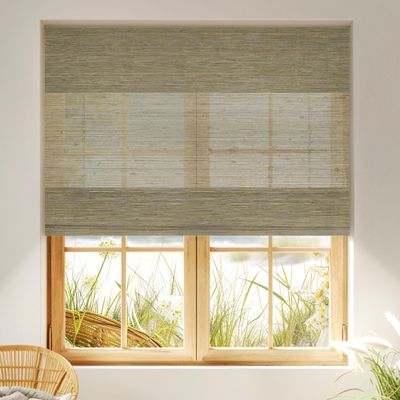 HOTSOON Cordless Roman Shades Natural Fabric Roman Window Shades Sun Light Filtering Window Treatment UV Protection Roman Blinds for Windows, Easy to Install, SZ-Light Filtering-Green, 78" W x 39" H