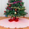 ShinyBeauty 60 Inch Baby Pink Christmas Tree Skirt Home Holiday Decoration Sequin Tree Skirts Santa Xmas Ornaments Glitter Fabric Large Tree Cover for New Year Decor view 1