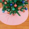 ShinyBeauty 60 Inch Baby Pink Christmas Tree Skirt Home Holiday Decoration Sequin Tree Skirts Santa Xmas Ornaments Glitter Fabric Large Tree Cover for New Year Decor view 3