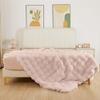 ORINOVA Pink Fluffy Blanket for Couch Living Room Faux Fur 50x60 Fuzzy Throw Blanket for Bed Soft Furry Bed Cozy Comforter Home Decor Gifts 860 GSM view 3