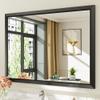 Briivue 48x36 Inch Black Bathroom Mirror for Wall, Thick Metal Framed Rectangle Mirrors for Over Sink, Bedroom, Living Room, Entryway, Anti-Rust, HD Tempered Glass view 1