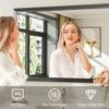 Briivue 48x36 Inch Black Bathroom Mirror for Wall, Thick Metal Framed Rectangle Mirrors for Over Sink, Bedroom, Living Room, Entryway, Anti-Rust, HD Tempered Glass view 4