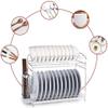 Dish Drainer Rack,Plate Rack, Drain Rack Drying Racks Dish Drainer Rack Kitchen Drain Rack Household Double-Layer Bowl Rack Cup Holder Cutter Storage Tray Chopstick Rack/Silver-A/40 * 30 * 19.5Cm(Silv view 3
