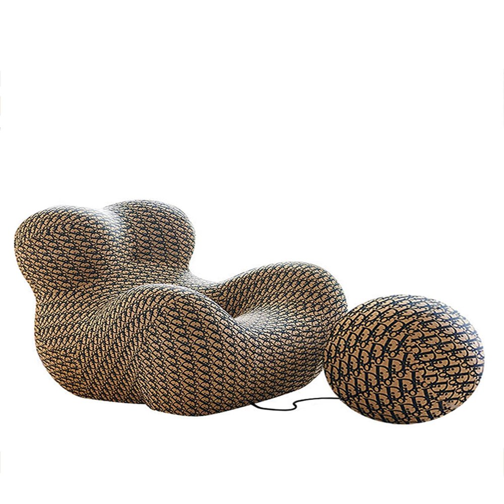 ZOLPD Leisure Sofa Chair,Minimalist Living Room Lazy Sofa Single Seat Creative Hydrangea Lounge Chair,Modern Accent Chair Lazy Couch for Living Room, Bedroom, Reading Room (D, Small)