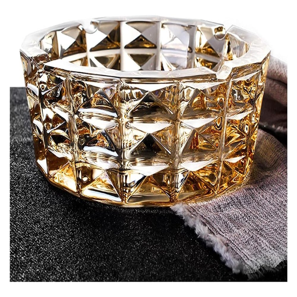 Ashtrays Crystal Glass Furnishings Living Room Office Bar Large Smoke Butterfly Ashtrays(C,S)