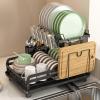 D-GROEE 2 Tier Dish Drying Rack with Drainboard Set, Dish Strainer Shelf with Cup-HolderLarge Stainless Rustproof Strong Load Dish Drainers for Kitchen CounterIdeal for Dish/Knifes/Cup/Cutting view 1