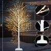 Miyukyee 1224 LED Lighted Birch Tree, 7 FT White Christmas Tree view 2