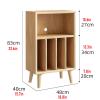 LYXWGRZD Solid Wood Media Stand, High Capacity Media Storage Cabinet, Audio Rack with Vertical Storage, TV Stand with Back Hole, Stable Load-Bearing(Black) view 3