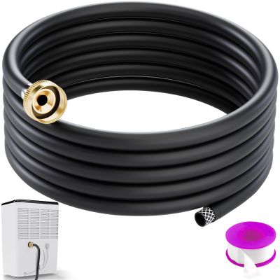 8FT Dehumidifier Drain Hose 3/4" FHT,Leakproof Dehumidifier Hose with Rustproof Durable Connector,Thickened drain hose for dehumidifier indoor,Perfectly Compatible with Most Brands of Dehumidifiers