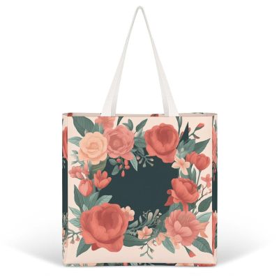 NQLYUT Tote Bag Laptop Handbag Mother's Day Bouquet Grocery Bag Canvas Shoulder Bag Crossbody Bag for Travel