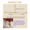 BXKCFYBSQ Privacy Partition Curtain, L-Shaped Room Divider, Metal Support Wall-Mounted Curtain, Flat Hook Medical Curtain for Fitting Room Beauty Salon Bedroom(Brown) view 2