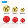 PATIKIL 120 Pieces Vase Fillers Pearls, 14/20/30 mm Vase Filler Pearl Bead Vase Centerpieces Floating Pearl Bead with Hole for Vase Decoration, Gold/Red view 2