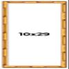 10x29 Frame Gold Bamboo Picture Frame | 0.75 Inch Moulding Width | 0.625 Inches Rabbet Depth | Solid Wood Frame Complete with UV Acrylic Plexiglass, Foam Board Backing & Hanging Hardware view 1