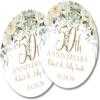 Party Beautifully 50th Wedding Anniversary Invitations, White Rose Garden, Gold Lettering, Personalized, Set of 12 Invitations with Envelopes view 4