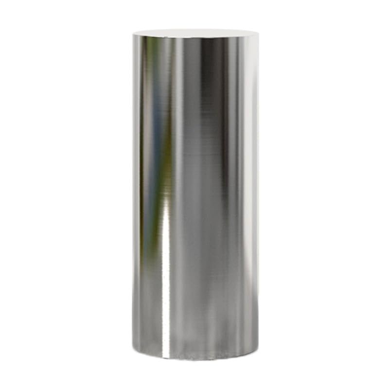 PFCDZDU Cylinder Pedestal Stands, Sculpture Display Round Plinth Pillars, Stackable Stainless Steel Props Exhibition Base for Wedding Party Art Event Decor(Silver-A,32.5X40CM)