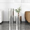 PFCDZDU Cylinder Pedestal Stands, Sculpture Display Round Plinth Pillars, Stackable Stainless Steel Props Exhibition Base for Wedding Party Art Event Decor(Silver-A,32.5X40CM) view 2