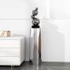 PFCDZDU Cylinder Pedestal Stands, Sculpture Display Round Plinth Pillars, Stackable Stainless Steel Props Exhibition Base for Wedding Party Art Event Decor(Silver-A,32.5X40CM) view 4