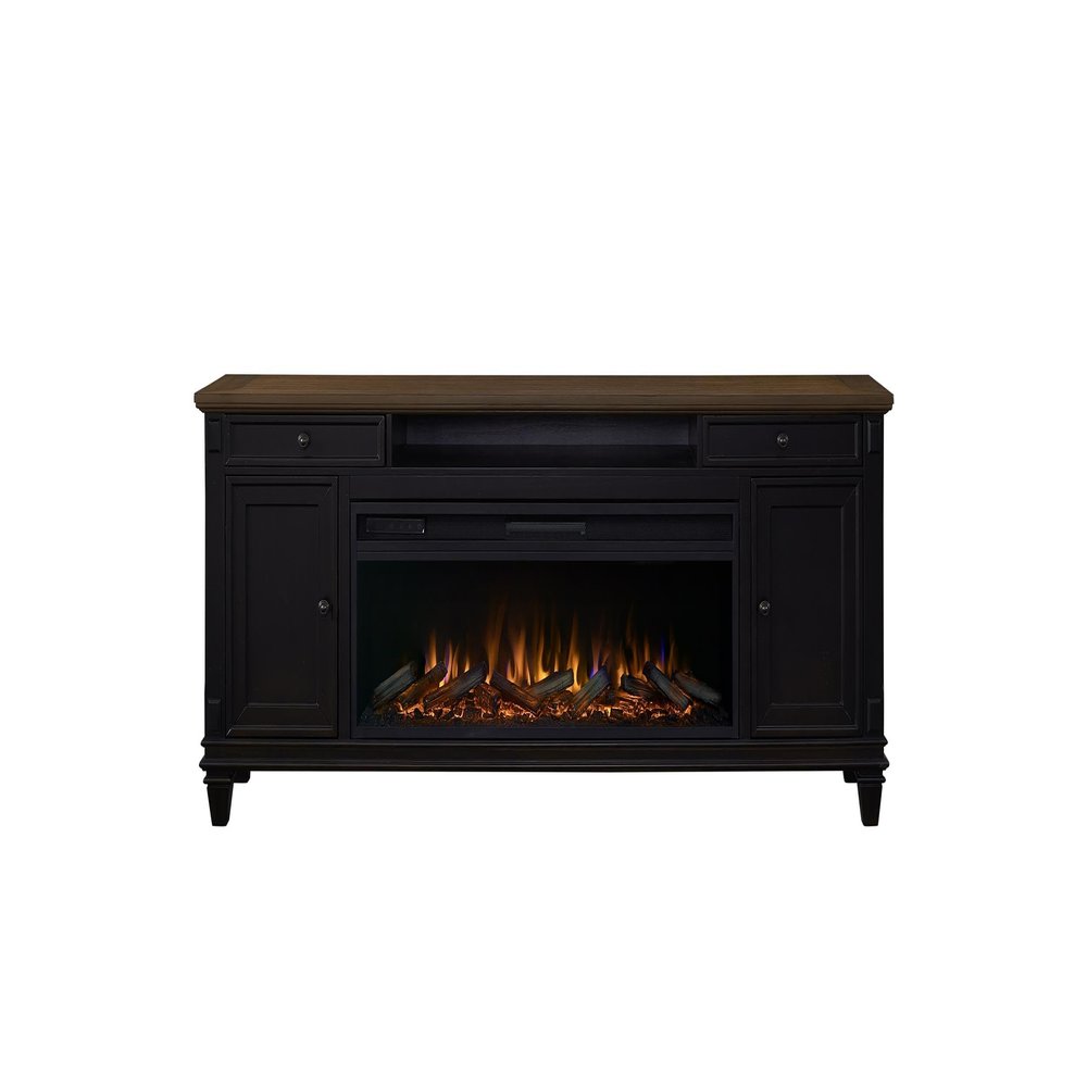 76" Traditional Fireplace Console Entertainment Fully Assembled White