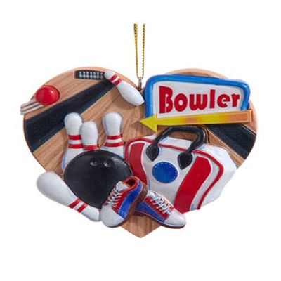 Bowling Heart Christmas Ornament by Kurt Adler