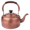EIZIRO Copper Whistling Tea Kettle, Stovetop Tea Pot with Braided Handle, Fast Heating, Retro Handmade Design, Gas Stove Compatible(5L) view 1