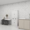 72 in. H Kitchen Storage Pantry Cabinet Closet with Doors White Wood view 3