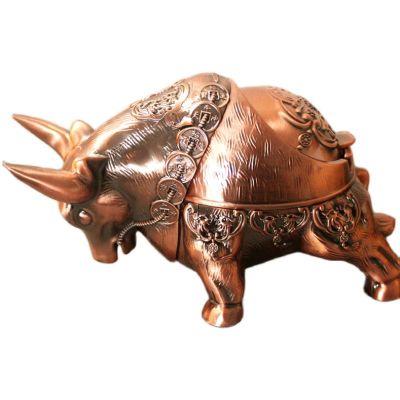 Home Ashtray Creative Animal Cattle Ashtray Crafts Brass Ash Tray Living Room Entrance Office Decoration Car Ashtray Gift for Boyfriend Household ashtrays