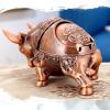 Home Ashtray Creative Animal Cattle Ashtray Crafts Brass Ash Tray Living Room Entrance Office Decoration Car Ashtray Gift for Boyfriend Household ashtrays view 3