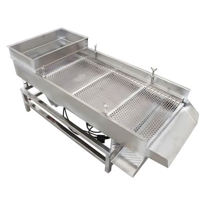 Banfluxion 110V Full Stainless Steel Linear Vibrating Screen Double-Motor Electric Vibrating Sifter Straight Vibrating Sieve Screen Shaker with Single Layer 7mm Screen 80W*2