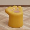 HJAGDJ Modern Cat Paw Stool Chair, Small Ottoman Foot Rest, Sofa Table Stools for Decor, Vanity Chair, Accent Chair for Living Room Bedroom Dorm(Yellow) view 1