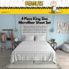 Collectibles Peanuts Snoopy Bedding Super Soft Cozy Microfiber 4 Piece King Sheet Set, (Officially Licensed Product) by Franco view 3