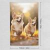 VTCTOASY Tapestry Wall Hanging for Living Room Decorates Wall Tapestries Cute Corgi Dog Tapestries Wall Decoration for Bedroom Aesthetic Decor Wall Hanging view 2