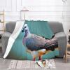 DRTGEDS Washes Well Flannel Cartoon Pigeon 4 Blanket Dual Sided Warm Blanket Winter Warmth Bed Blanket view 3