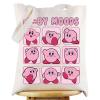 WZMPA Kawaii Cartoon Tote Bag Game Lover Gift Cartoon Video Game Reusable Grocery Bag Cartoon Merchandise (Pink Moods-T) view 1