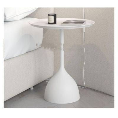 DIEYPOL Night Stand Bedside Table Modern Minimalist Living Room Study Round Bedside Storage Table Bedroom Simple Small Bedside Table Bedstand(B)