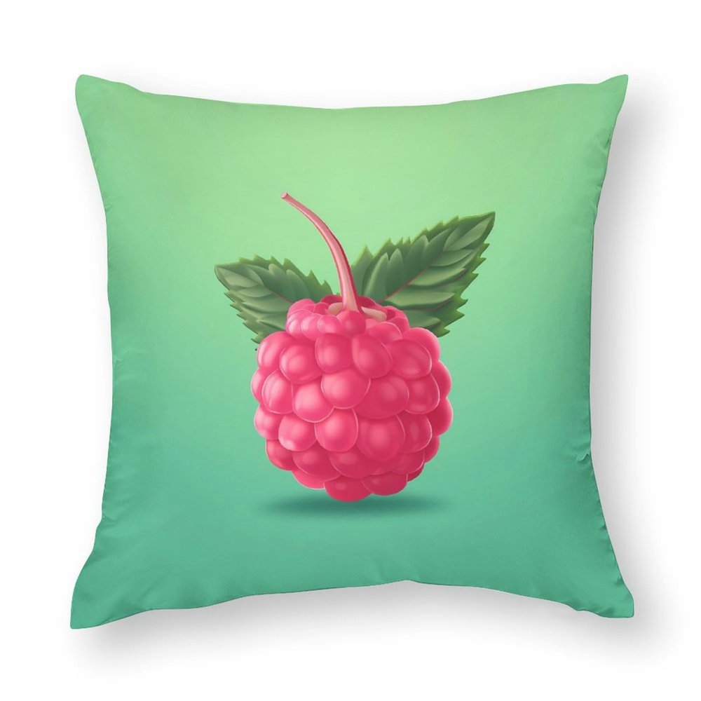 LFDSPYJE Decorative Throw Pillow Cover Red Fruit Pillow Case Farmhouse Cushion Cover Soft Pillowcase Square Cushion Case for Sofa Couch Chair Bedroom 17x17 Inches