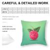 LFDSPYJE Decorative Throw Pillow Cover Red Fruit Pillow Case Farmhouse Cushion Cover Soft Pillowcase Square Cushion Case for Sofa Couch Chair Bedroom 17x17 Inches view 2