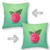 LFDSPYJE Decorative Throw Pillow Cover Red Fruit Pillow Case Farmhouse Cushion Cover Soft Pillowcase Square Cushion Case for Sofa Couch Chair Bedroom 17x17 Inches view 4