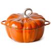 Pumpkin Cocotte,pumpkin Dutch Oven With Lid,4qt Pumpkin Pot For Cooking,enamel Cast Iron Cooking Pot,stew Pot Soup Pot,serves 3-5,halloween Thanksgiving Decor Pot Gift(25x10cm(10x4inch), Orange) view 1