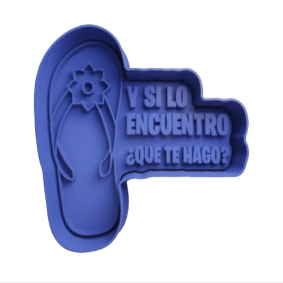 2 PCS: Chancla/Spanish/Y Si Lo Encuentro Que Te Hago/Chancleta Stamp & Cutter Set/Polymer Clay/Cookie Cutter (3.50 Inches)