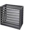 ZDJZMGZ Air Conditioner Fence for Outside Units, Privacy Screen Radiator Cover for Home, Anti-Theft Sturdy Aluminum AC Covers, Dustproof and Waterproof (Red L110xW60xH80cm)-1 view 1