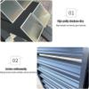 ZDJZMGZ Air Conditioner Fence for Outside Units, Privacy Screen Radiator Cover for Home, Anti-Theft Sturdy Aluminum AC Covers, Dustproof and Waterproof (Red L110xW60xH80cm)-1 view 3