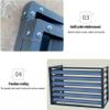 ZDJZMGZ Air Conditioner Fence for Outside Units, Privacy Screen Radiator Cover for Home, Anti-Theft Sturdy Aluminum AC Covers, Dustproof and Waterproof (Red L110xW60xH80cm)-1 view 4