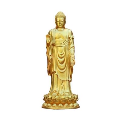 IBONSON Buddha Statues for Home Meditation Decor Brass Home Worship Standing Large Buddha Statue Ornaments Living Room Worship Table Craft Ornaments Collectibles and Figurines