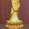 IBONSON Buddha Statues for Home Meditation Decor Brass Home Worship Standing Large Buddha Statue Ornaments Living Room Worship Table Craft Ornaments Collectibles and Figurines view 4