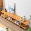 DEOPXF Bamboo TV Stand 2-Tier Entertainment Center with Open Shelves TV Unit Rounded Corners Console Table for Living Room Bedroom(160x35x36cm) view 1