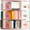 PPOIUYK 3 Floors 360  Rotating Freestanding Bookcases,Home/Office/Room Creative Rotating Book Racks (Pink 40 * 87cm) view 1