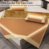 Natural Rattan Summer Sleeping Mat, Foldable Cooling Mat for Bed, Home Quick Cooling Textile Rattan Mat, Bamboo Sleeping Mat for Home School Dormitory view 3