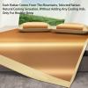 Natural Rattan Summer Sleeping Mat, Foldable Cooling Mat for Bed, Home Quick Cooling Textile Rattan Mat, Bamboo Sleeping Mat for Home School Dormitory view 4