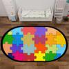 Srocvi Colorful Puzzle Rug Childrens Playing Education Learning Oval Area Rugs Boys Girls Playtime Area Rug for Indoor Kid Room Playroom Nursery Classroom, 3x5ft view 2