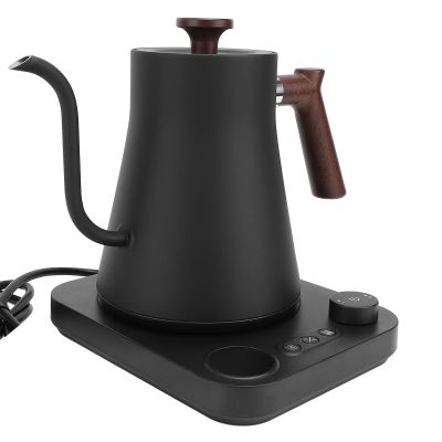 900ML Electric Gooseneck Kettle, Adjustable Temperature Stainless Steel Pour Over Kettle Fast Hot Water Boiler with LCD Screen for Coffee Brew Tea Boil Hot Water (US Plug 110V)